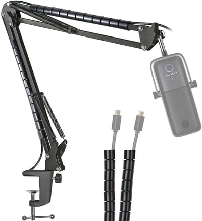 Verstelbare Microfoonarm met Clip en Boomarm voor Elgato Wave 1 en andere Condensatormicrofoons, Ideaal voor Streamen en Opnames