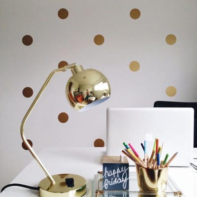 Muursticker stippen goud / cirkels kinderkamer / babykamer inrichting