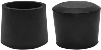 Ronde Zwarte Rubber Voetjes voor Tafel- en Stoelpootbescherming - 4 Stuks, Binnenmaat 35mm, Vloerbeschermer, Antislip, Duurzaam