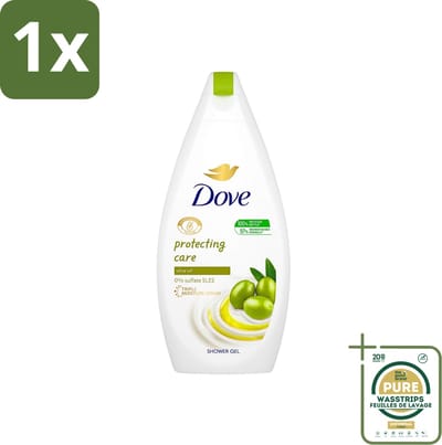 1 x Dove Protecting Care - Douchegel - Olijfolie - Sulfaatvrij - 450 ml- Douchegel - Olijfolie - Huidverzorging - Sulfaatvrije Douchegel - Hydraterende Crème