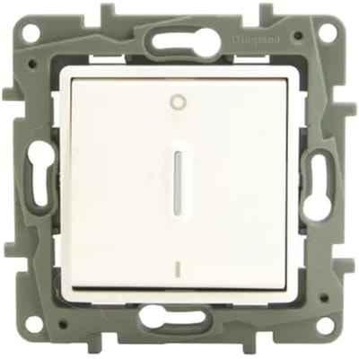 Legrand Niloé Tweepolige Controleschakelaar + Indicator Wit
