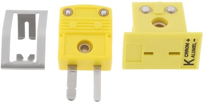 Dailygoods- Thermokoppel Connector Set - Miniatuur Mannelijke/Vrouwelijke Connector - Duurzaam - Temperatuurbestendig tot 220°C - Voor Thermokoppelsensoren - Afmetingen 34mm x 17mm / 21mm x 24mm x 14mm - Thermokoppelplug