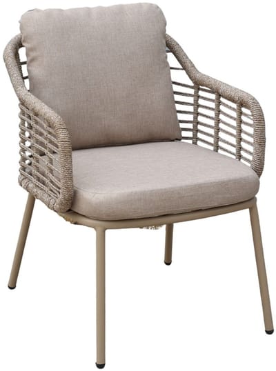 Luna dining tuinstoel | rope | beige | 2 stuks | €159,- pst