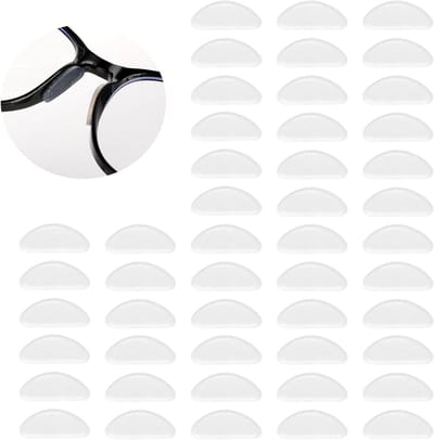 24 paar zachte siliconen neuspads voor bril, antislip en comfortabel met kleefpads