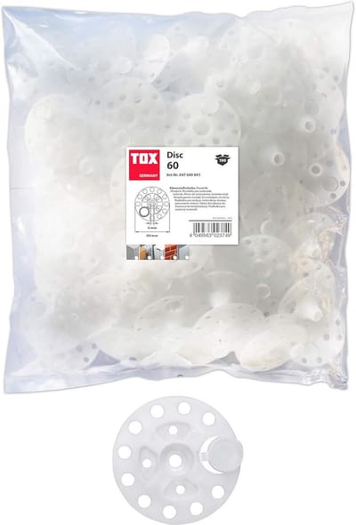 Isolatieschijven 60 mm voor drukvaste platen, 100 stuks