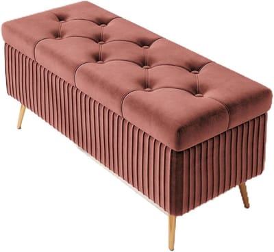 Opbergbank met Voetenbank en Zachte Bekleding - Ideaal voor Woonkamer of Hal