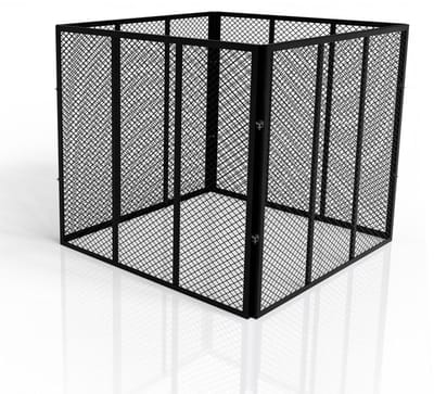 Metalen compostbak / Tuincompostbak / Bladkorf - Tuinafval - 450L - Zwart