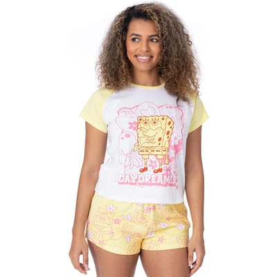 SpongeBob SquarePants dames/dames pyjamaset met korte mouwen S