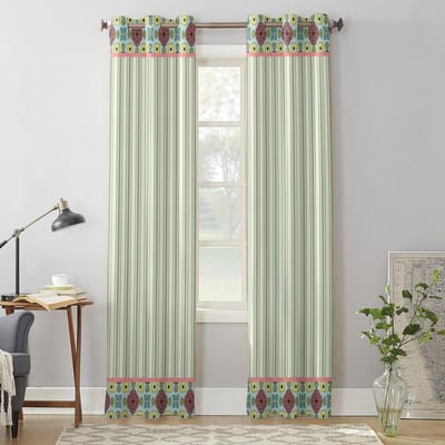 Bloemenstrepen Gordijnen voor Slaapkamer Woonkamer Raambekleding Jaloezieën Keuken Huisdecoratie Draperieën 135W x 60H(cm) x1 white