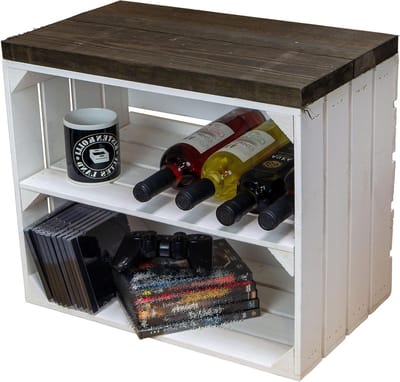Houten Opbergkist - Zitbank Kruk - Opbergen en Zitten - Massief Hout - 50 x 29 x 43 cm