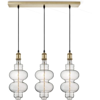 Home sweet home hanglamp Vintage brons 3L Beam Diabolo - helder