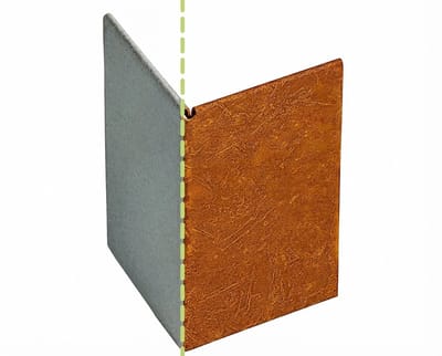 innogard 6017-001 - Buitenhoek voor kantopsluiting - Cortenstaal 15 cm