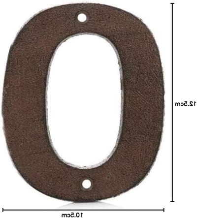 Huisdeurnummer Gietijzer - Nummer Huisdeur - Voordeur Decoratie - Antieke Stijl - 125 cm Lengte - Roestbruin