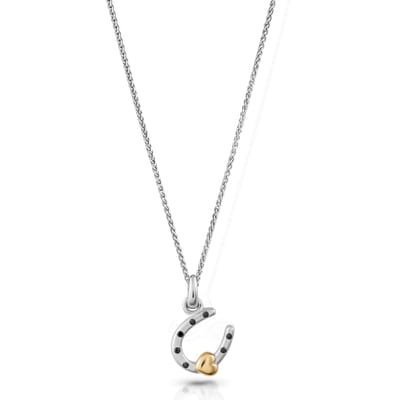Orphelia 'Aurora' Dames 925 Sterling Zilveren Set: Ketting-Pendant + Oorbellen - Zilver/Goud SET-7525
