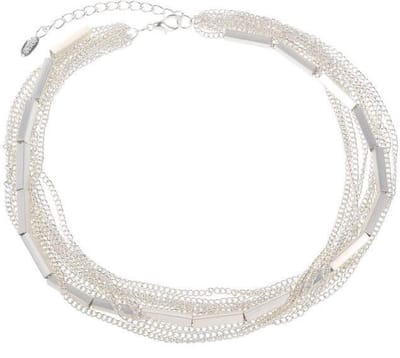 Behave - Korte ketting met zilverkleur gourmette schakels - 40 cm + verlengketting