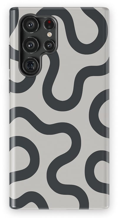 DripCase Motion Flow Tough Hoesje Samsung Galaxy S22 Ultra | Backcover met Mag | Trendy Design | Valbescherming | Graphite Glide