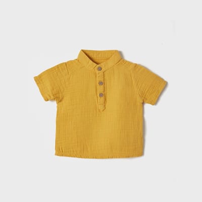 Babyshirt met korte mouwen OrganicEra Biologisch Mousseline Baby S/S Shirt