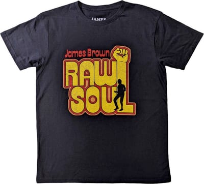 James Brown - Raw Soul Heren T-shirt - S - Zwart