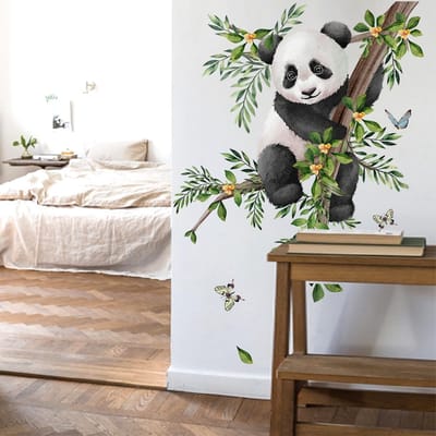 Dailygoods - Muursticker Panda - Kinderkamer Decoratie