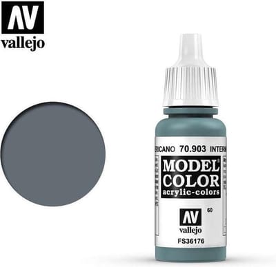 Vallejo Hobbyverf Acrylverf - 70903 Model Color Intermediate Blue - Acryl Verf flesje - 17 ml