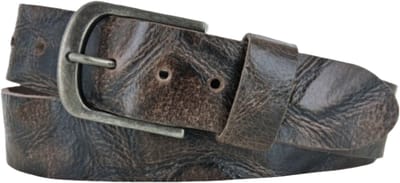 Leren Riem Dames | Kleur: Bruin | Buffellederen Dames Riem | 4,5cm breed | Riemmaat: 85 (totale lengte: 100cm) | 100% echt leer | Nikkelvrije gesp