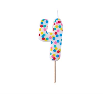 Kaars nummer 4 - Polka dot