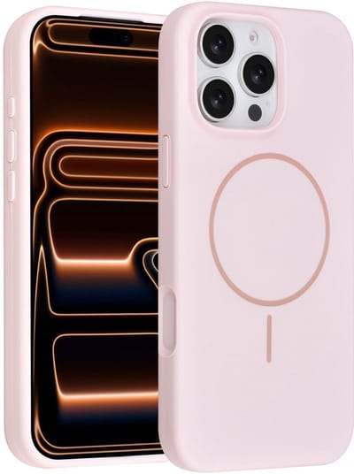 TUNIQ telefoonhoesje voor Apple iPhone 16 Pro Max - MagSafe siliconen backcover - Roze