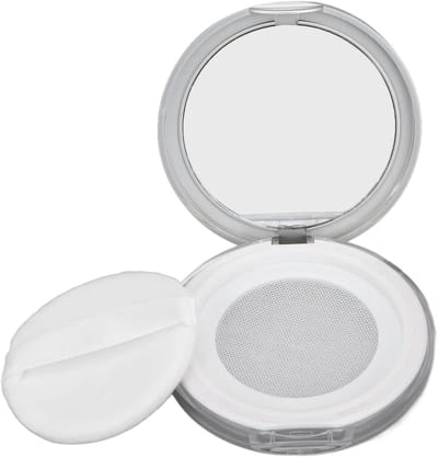 Lege navulbare poederdoos voor make-up, inclusief poederkwast en blush pouch, ideaal voor onderweg en herbruikbaar kunststof ontwerp
