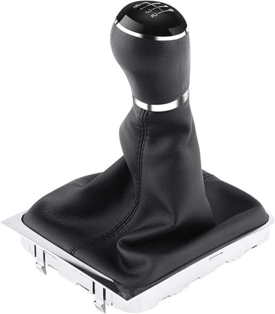 Pookgierknop Set - Schakelknop Gaiter - Auto Interieur Vernieuwen - 6 Versnellingen Design - 180 Gram - Zwart