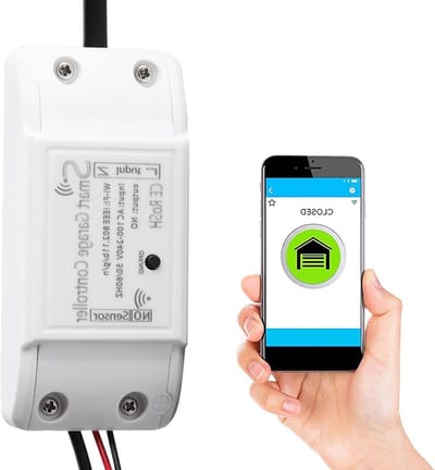Allecto - Slimme Wi-Fi garagedeuropener - Afstandsbediening - APP ondersteuning - EU - Installatie - Geschikt voor garagedeuren - Zwart