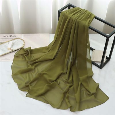 Dames Zijde Wol Sjaal Bloem Borduurwerk Hijab Vrouwelijke Foulard Lente Zomer Dunne Pashmina Sjaals Wraps Bufanda Hoofddoek Stola's 175x70cm brown