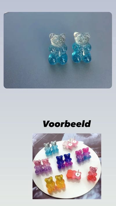 Akyol - beertjes oorbellen - Beertje - Cadeau | Sieraad - sieraad voor meisje - oorbellen beren