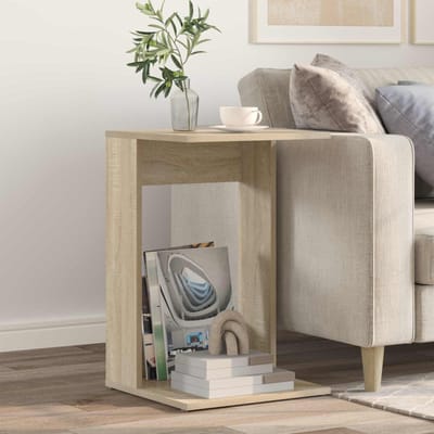 vidaXL - Bijzettafel - Sonoma - Eik - 40 - x - 38 - x - 62,5 - cm - Bewerkt - hout