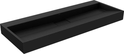 Mexen Ava opzetwastafel van conglomeraat B/O 120 x 46 cm, zwart - 23011270