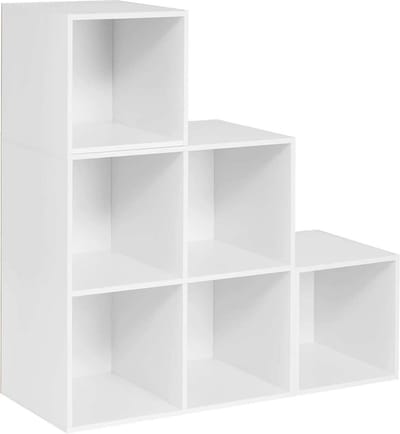 Bolt Edge Open Boekenkast - Wit - 6 vakken - 90x90x30cm - Voor woonkamer of kinderkamer