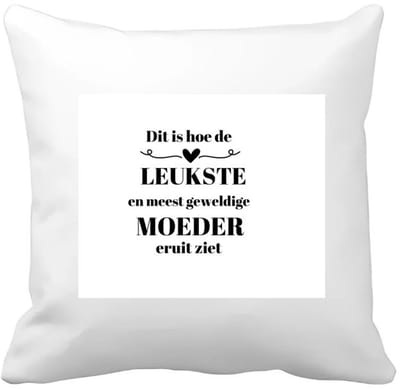 Akyol - dit is hoe de leukste en meest geweldigste moeder eruit ziet Kussen hoes - Mama - meest leukste moeder - moeder cadeautjes - moederdag - verjaardag - geschenk - kado - moeder artikelen - 40 bij 40 cm