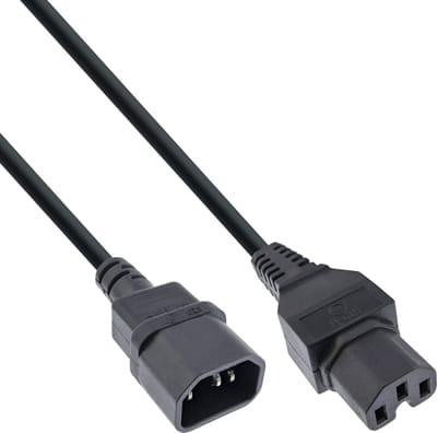 C15 - C14 stroomkabel voor UPS/PDU | 3x 0,75mm (PVC) | zwart | 2 meter