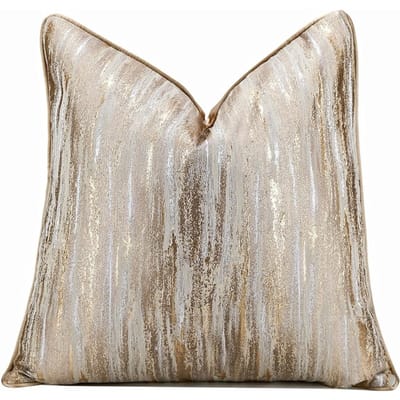 1 stuks luxe jacquard kussenhoes gestreepte decoratieve kussensloop 45*45 50*50 30*50 high-end design gouden sierkussenhoes bank 50x50cm