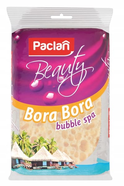 Paclan Bubble Bora Bora - Bad Spons - 4 cm - Geel - Zacht