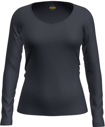 Icebreaker Merino 150 Siren Sweetheart Lange Mouwen Basislaag Zwart M Vrouw