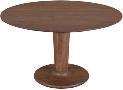 DÉJA Living Eettafel Xàtiva - Rond Donkerbruin Hout - 130x130x76cm