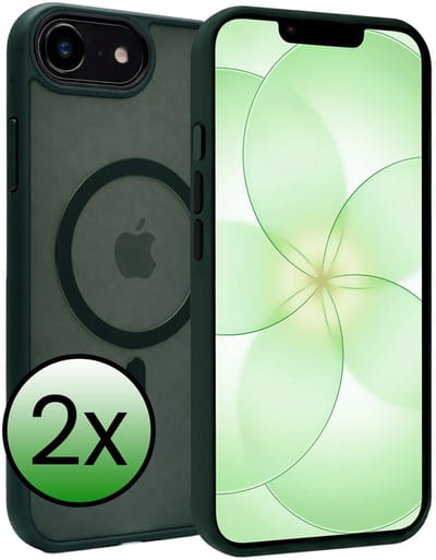 Hoesje 2 Stuks - Geschikt voor Apple iPhone 17e - Magsafe Compatible - Sterk & Shockproof - Back Cover - Shock Proof Case - Telefoon Hoes - Donkergroen