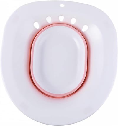Bidet Bekken - Zitbad Bekken - Persoonlijke Hygiëne - Opvouwbaar Ontwerp - 39 x 36 x 12 cm - Roze