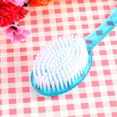 Lichaam Wassen Bad Douche Rug Huid Schoon Borstel Scrubber Masseur W Lange Handgreep pink
