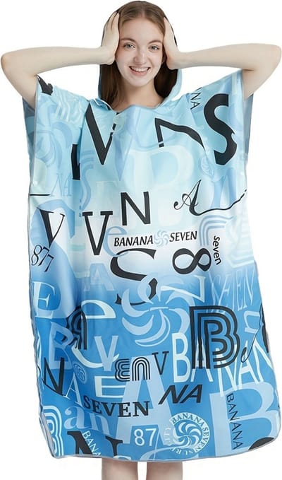 Nivard Surf Poncho Voor Volwassenen - Omkleed Handdoek Zacht - Dames & Heren