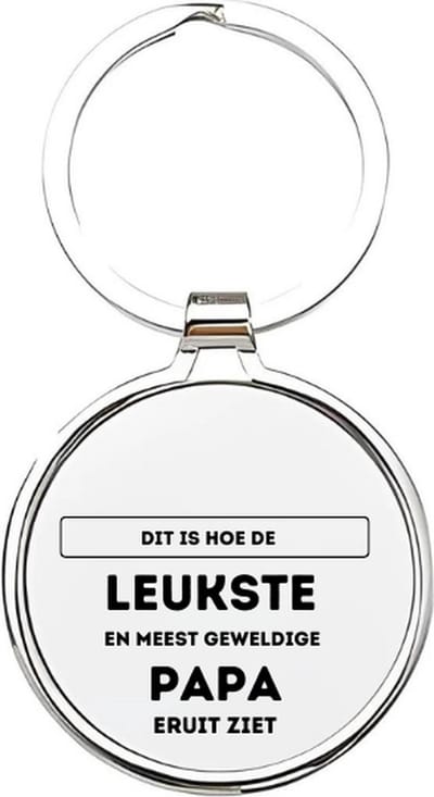 Akyol - dit is hoe de leukste en meest geweldige papa eruitziet Sleutelhanger - Papa - de leukste vader - vader sleutelhanger - papa sleutelhanger - sleutelhanger papa - familie sleutelhanger - vaderdag cadeautje - papa cadeau - dad - 4 x 7,5 CM