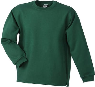 James and Nicholson Unisex Open Hem Sweatshirt (Donkergroen)
