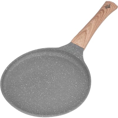 Koekenpan met Magnetische Bodem Snelle Warmtegeleiding Voorkomt Aanbakken Aluminiumlegering Pannenkoekenpan voor Diameter 28cm/11.02in