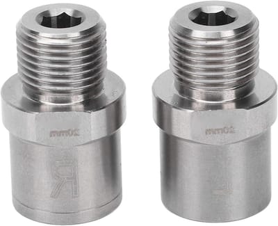Fietspedaal Extenders - Pedaal Verlengstukken - Fietscomfort Verbeteren - Roestvrij Staal - 20 mm Uitbreiding - Zilver