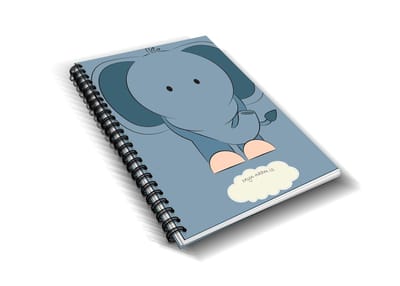 Ollie & Tigger kinderopvang dagboek, gastouder kinderdagverblijf dagboekje  Olifant - baby - peuter - oppasboekje - opvangboekje - invulboekje - ringband